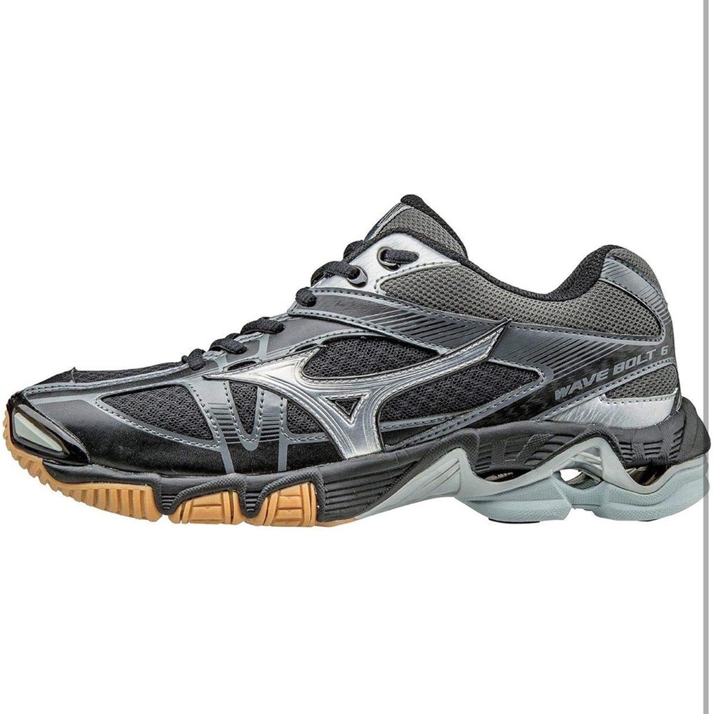 Mizuno Wave Bolt 6 Volleyball Shoes 430224 9073 Black Grey Women's U.S Size 7.5 - Picture 2 of 7